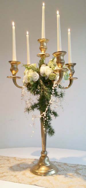 hire gold candelabras - CotswoldsVintagePartyHire