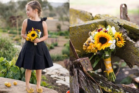 Sunflower bridesmaid - Bottom Of The Garden Flowers