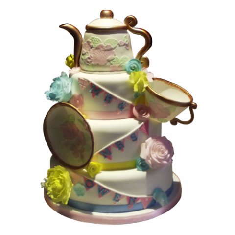 Vintage Wedding Cake - Cakes Individually Iced