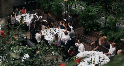 Conservatory wedding breakfast - Barbican Centre