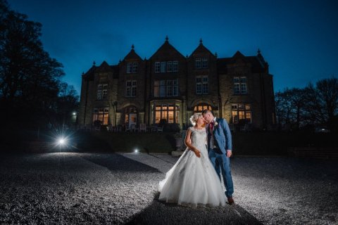 night time wedding photograph Woodlands Hotel Leeds - Elizabeth Baker Photography