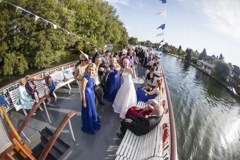 Bridal party on The New Orleans - Hobbs of Henley Ltd