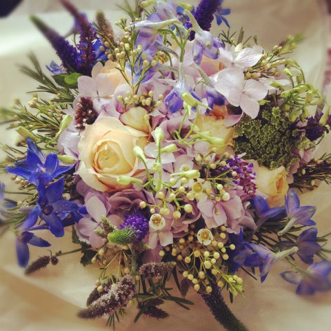 vintage flowers - Blush floral art