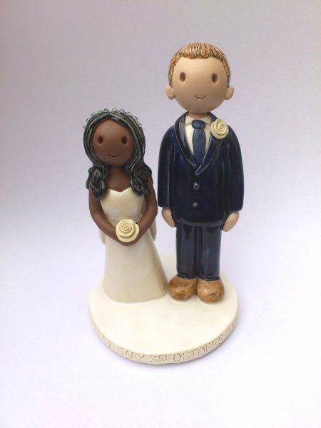 Mixed race cake topper - Cake toppers