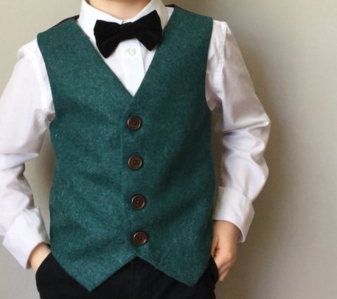 British Tweed Boys waistcoat 'Bilbo' - littleladiesandlords
