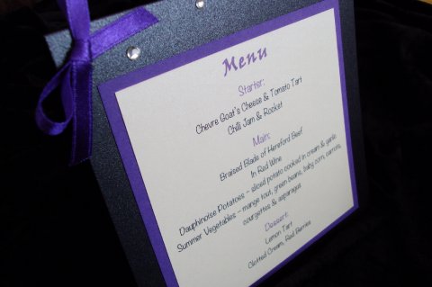 Menu - To Have & To Hold Stationery