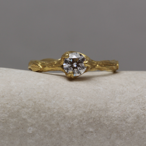 18ct Gold Twig Engagement Ring - Jacqueline & Edward
