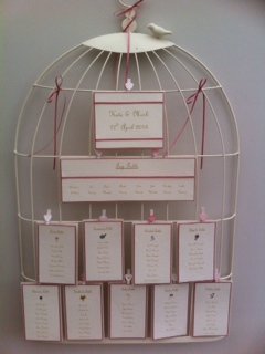 Bird Cage Table Plan - Claire Blake Occasion Stationery