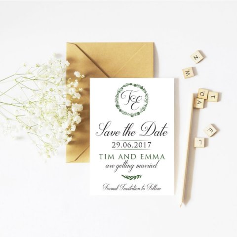 Botanic Save The Date - Helen Scott Design