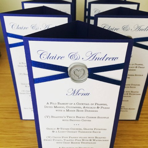 Tri-Fold Menus - The House of Airey Wedding Stationery