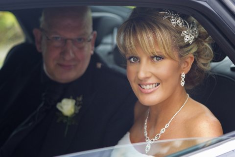 Bride arriving with Dad - PB Photography