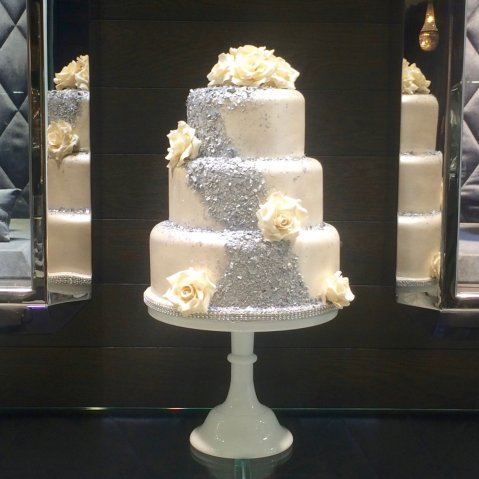 Wedding Cakes - White Rose Wedding Cakes-Image 23601