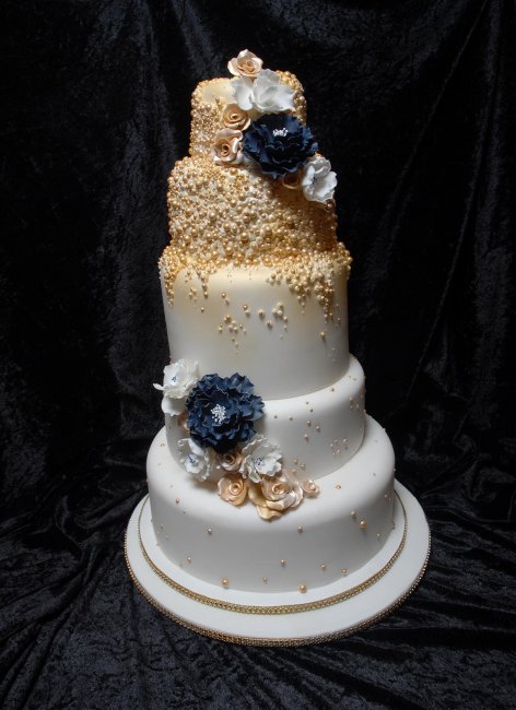 5 Tier Contemporary Wedding cake - The Icing Centre