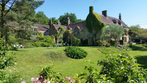 View of Manor and gardens - Symondsbury Manor