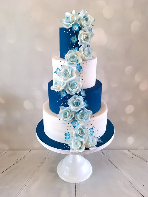 Wedding Cakes - White Rose Wedding Cakes-Image 35186