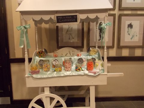 Sweet cart in green - Chocolate Fountain Heaven Ltd