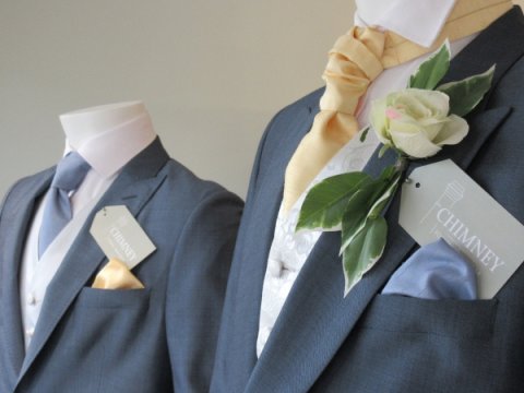 Traditional navy tail suit withmix and match accessories - Chimney Formal Menswear