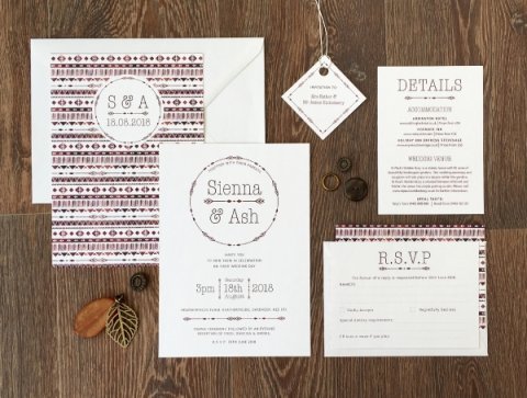 Bohemian Invitation set - Happy Day Design Ltd
