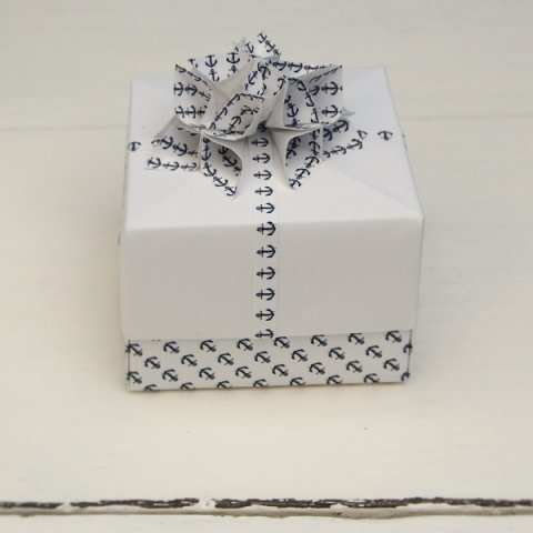 Handmade origami wedding favour boxes - nautical inspired. - Oast House Gifts