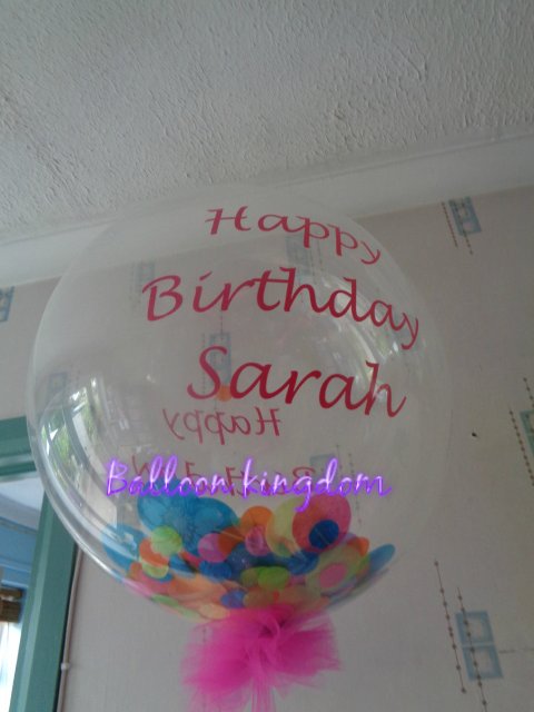 Personalised confetti bubble balloon - Balloon and party Kingdom