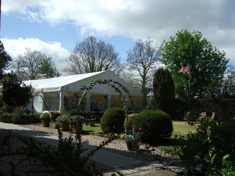Marquee from the drive - Old Bridge