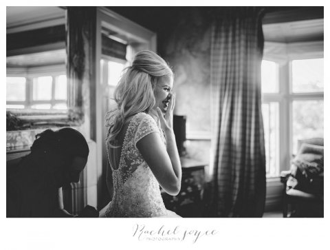 mitton hall wedding -bride getting ready - Rachel Joyce Photography