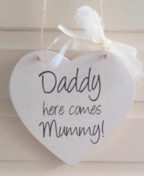 Daddy here comes mummy heart - Kenzo Crafts