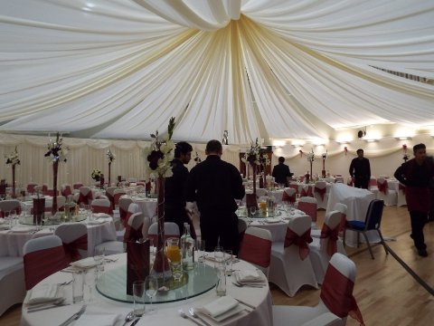 Setting up for a wedding in the Lockyer Suite - The Rufus Centre
