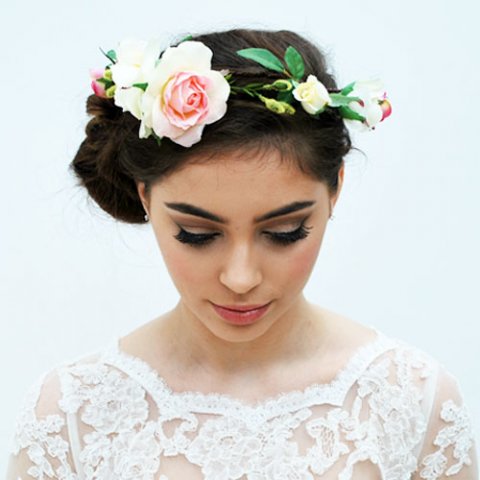 Rose Flower Crown - Nancy and Flo - Wedding Hair Accessories