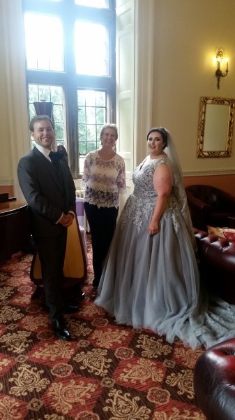 With a lovely bride and groom - Meredith McCracken - Harpist
