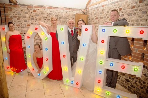 Our 5ft light up LOVE Letters, available with coloured or white bulbs. - To Have & To Hire Events Ltd