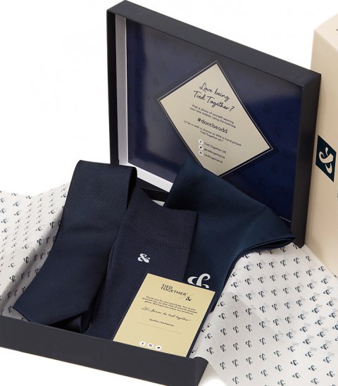 a navy set with premium box, perfect for gifts - Tied Together Ltd