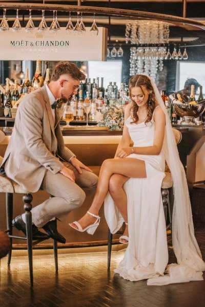 Couple in Champagne bar - Hythe Imperial Hotel Spa and Golf 