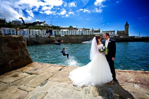 Porthleven harbour is a beautiful place for your wedding photos - Amélies, Porthleven
