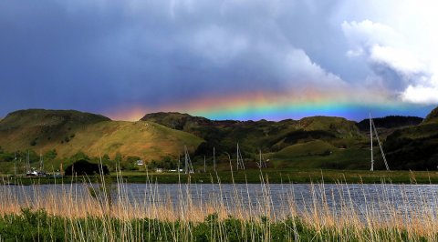 Rainbow over Loch Craignish - The Galley of Lorne Inn