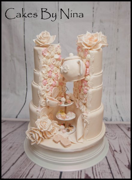 Our afternoon tea inspired cake loads of detail - Cakes by Nina
