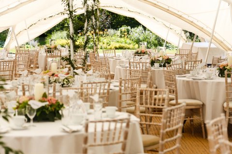 Inside a Capri - Chiavari chairs - Out is in Marquees