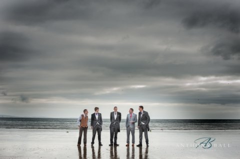 Grooms party on beach - Anthony Ball Photography
