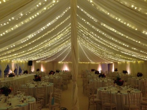 Add a bit of sparkle with our pea light canopy - Marquees.Com Ltd
