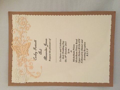 Vintage wedding invite - Frenchies Event Decor 