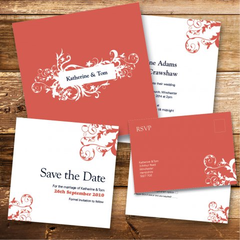 Decorative Wedding Invitation - Love Tree Wedding Stationery