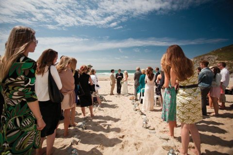 beach ceremony, Porthtowan Beach, Cornwall - The Boardroom @Blue, Porthtowan Beach, Cornwall, UK