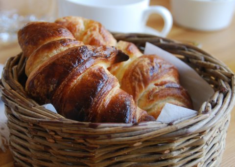 Homemade Croissants for breakfast at Fairways Bed and Breakfast in Crewkerne in Somerset - Fairways Bed and Breakfast