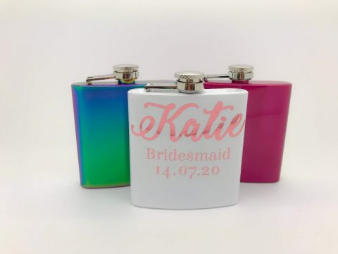 Personalised Hip Flasks - The Personalised Wedding Room