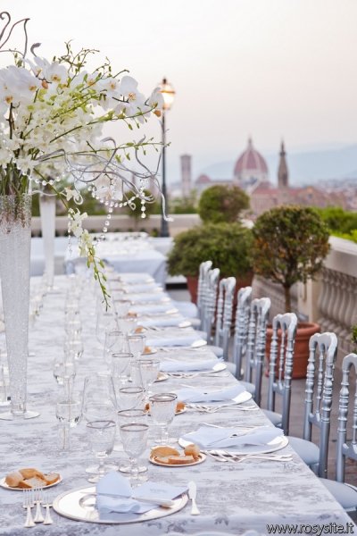 Wedding tablescape design Florence Italy - Franci's Flowers Wedding Design