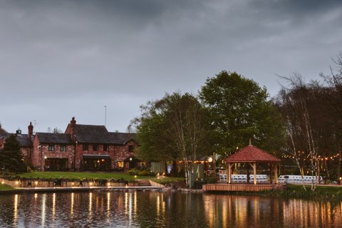 The Venue at Dusk - The Venue at Moddershall Oaks