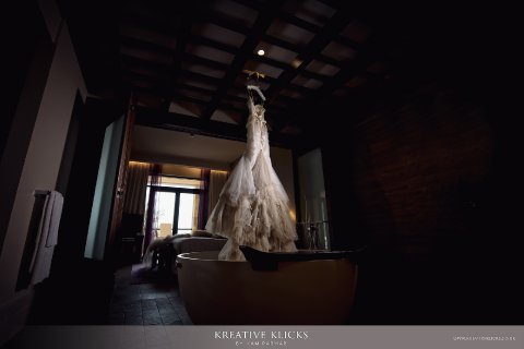 Gorgeous wedding dress image at Sofitel, The Palm, Dubai - Kreative Klicks Photography