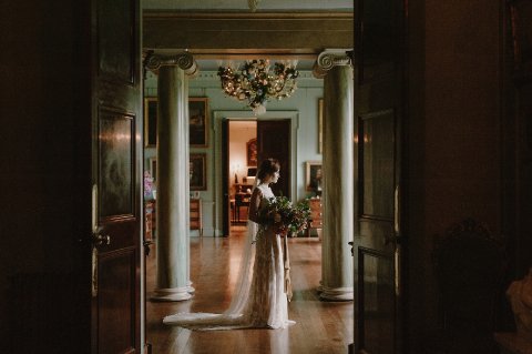 Bride in the John Soane Drawing Room - Port Eliot Estate
