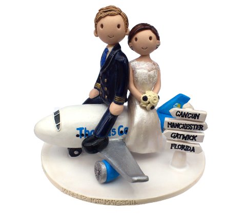 Plane and pilot cake topper - Atop of the tier