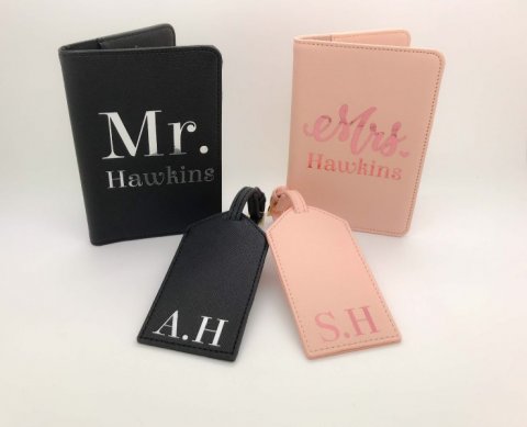 Personalised Passport Holder & Luggage Tag - The Personalised Wedding Room
